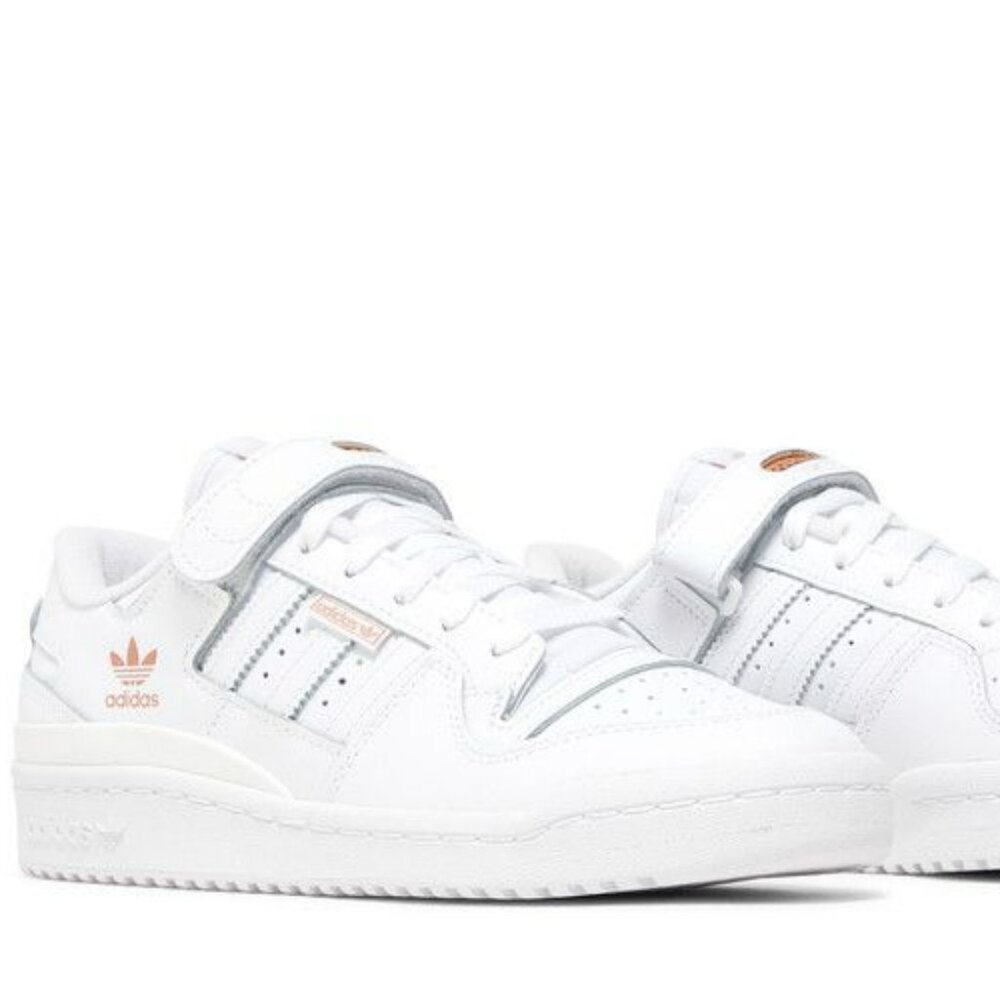 Adidas Forum Low (White/White Rose/Metallic). Brand New. Women's Sizes: 7 - 10.